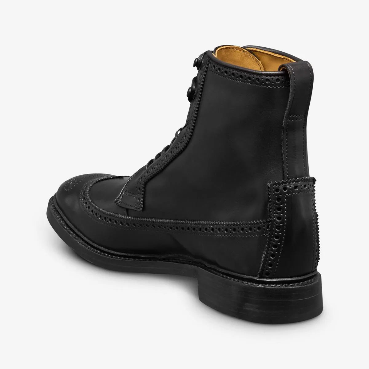 Maddox Reserve Wingtip Dress Boot - Black Leather