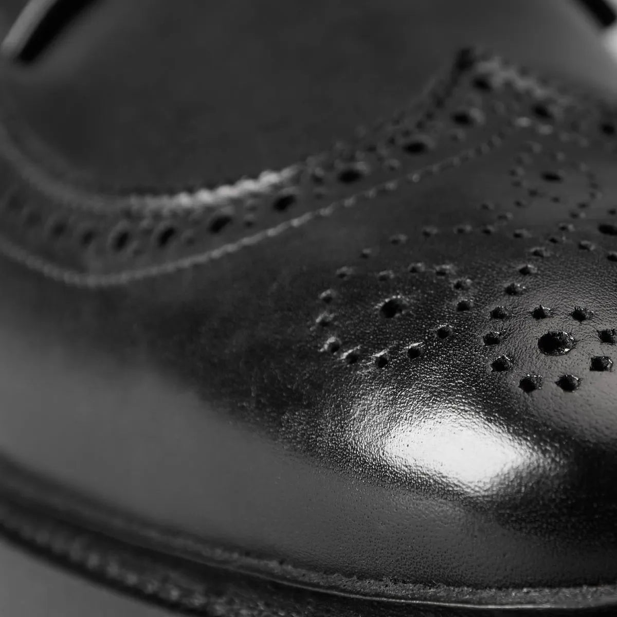 Maddox Reserve Wingtip Dress Boot - Black Leather