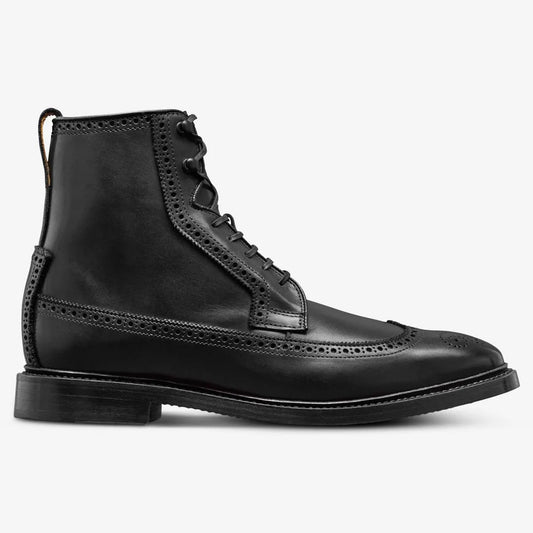 Maddox Reserve Wingtip Dress Boot - Black Leather