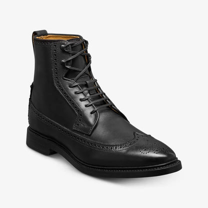 Maddox Reserve Wingtip Dress Boot - Black Leather