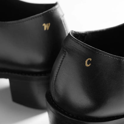 Willy Chavarria by Allen Edmonds Jalisco Split-toe Derby - Black Leather