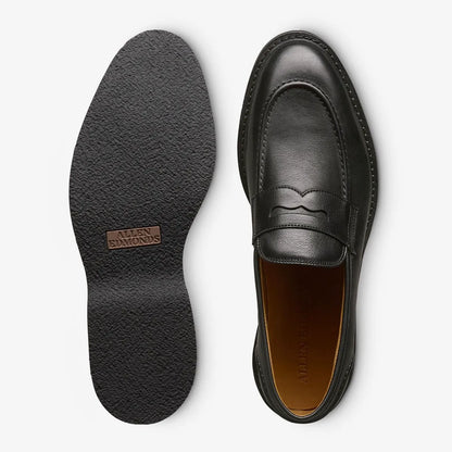 Randolph Verse Penny Loafer - Black Leather