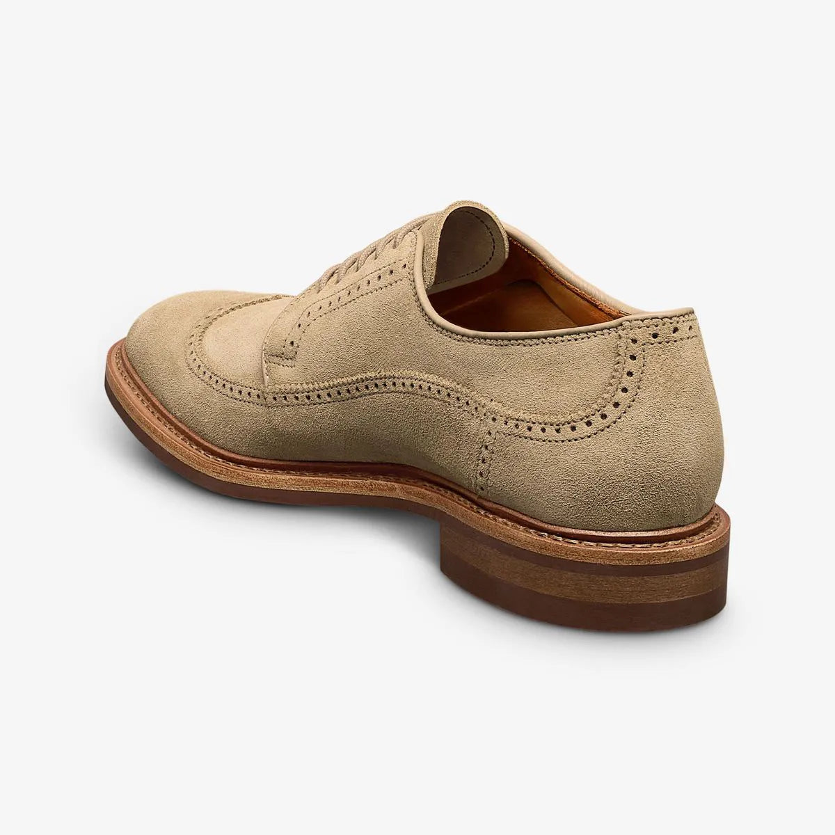 Winstonmok Wingtip Derby Dress Shoe - Bone Suede