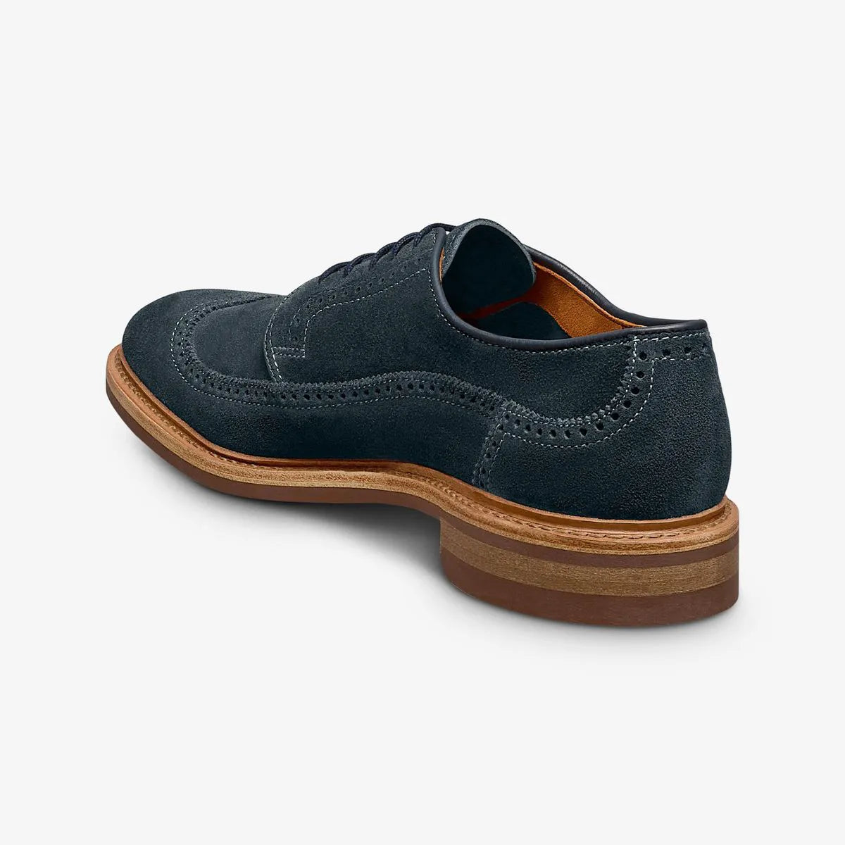 Winstonmok Wingtip Derby Dress Shoe - Navy Suede