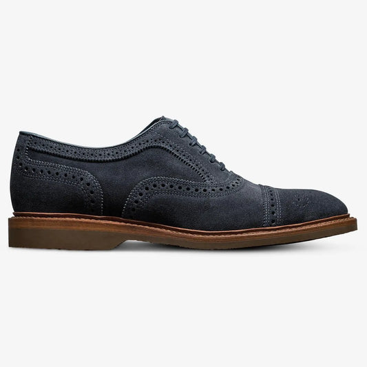 Strand Verse Cap-toe Oxford Dress Shoe - Navy Suede