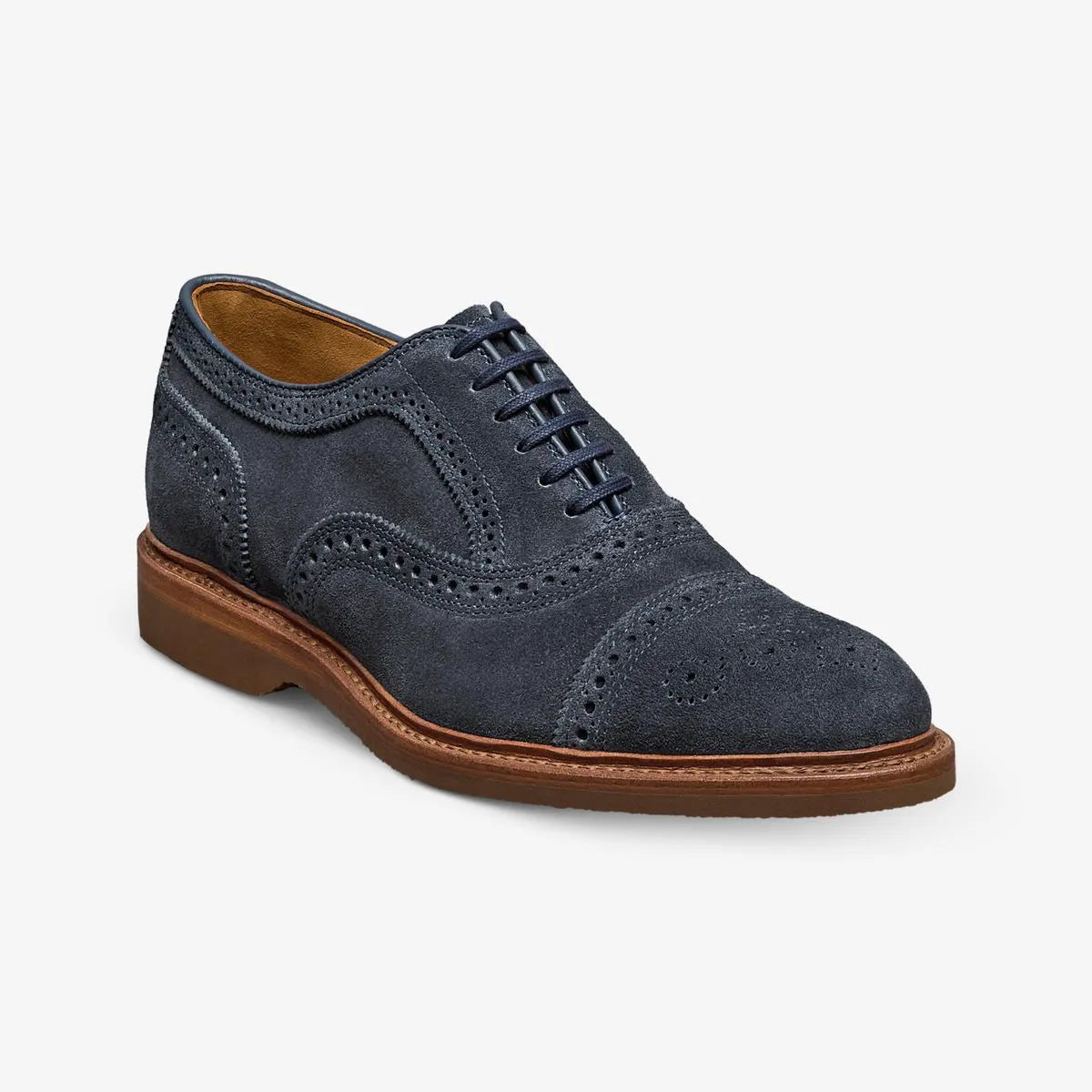 Strand Verse Cap-toe Oxford Dress Shoe - Navy Suede