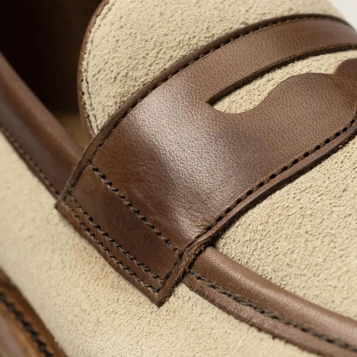 Randolph Verse Penny Loafer - Sand / Chili Suede & Leather Mix