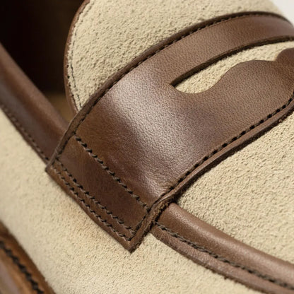 Randolph Verse Penny Loafer - Sand / Chili Suede & Leather Mix