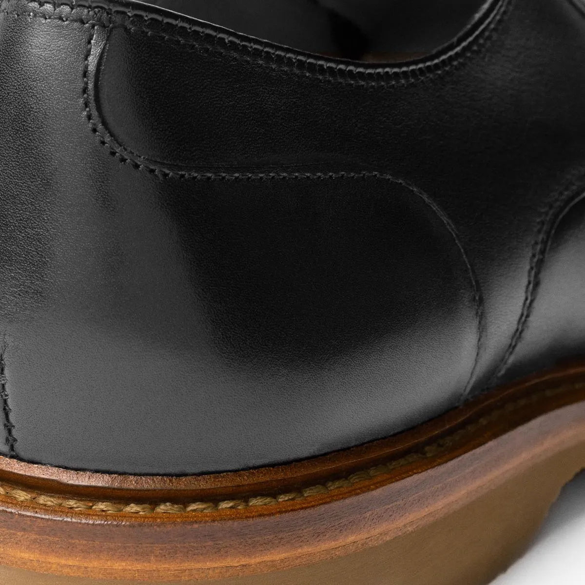 Walker Verse Plain-toe Derby Dress Shoe - Black Leather
