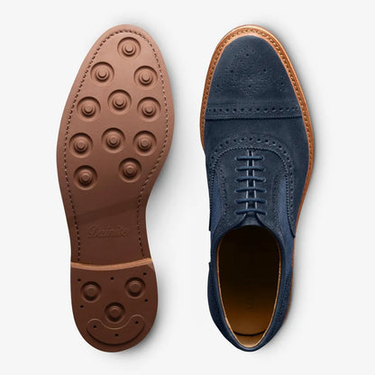 Strandmok Cap-toe Oxford with Dainite Rubber Sole - Navy Suede Mix