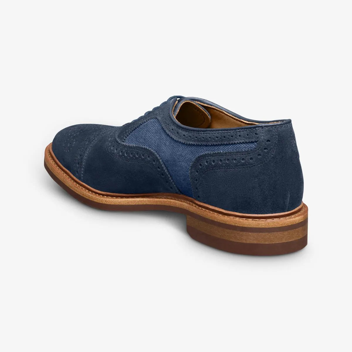 Strandmok Cap-toe Oxford with Dainite Rubber Sole - Navy Suede Mix