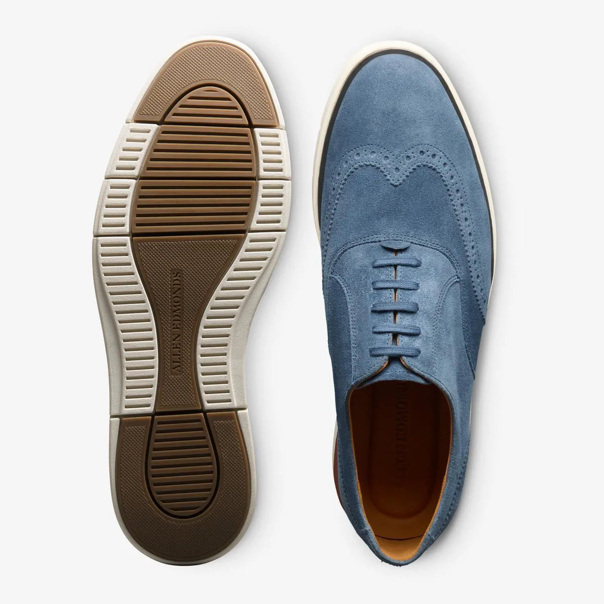 Carson Lace-up Hybrid Wingtip Oxford - Denim Suede