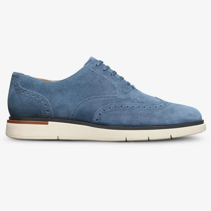 Carson Lace-up Hybrid Wingtip Oxford - Denim Suede