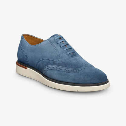 Carson Lace-up Hybrid Wingtip Oxford - Denim Suede