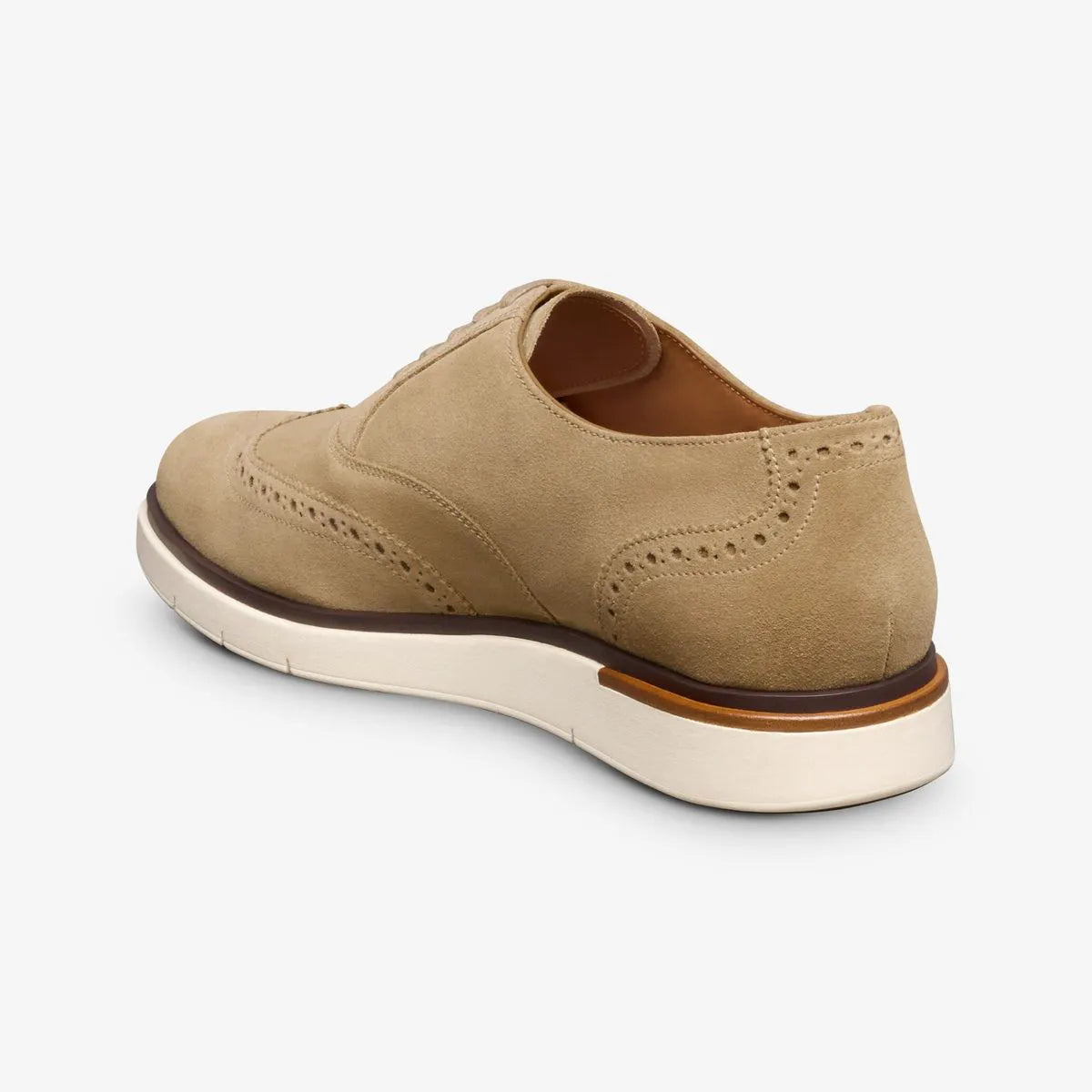 Carson Lace-up Hybrid Wingtip Oxford - Bone Suede