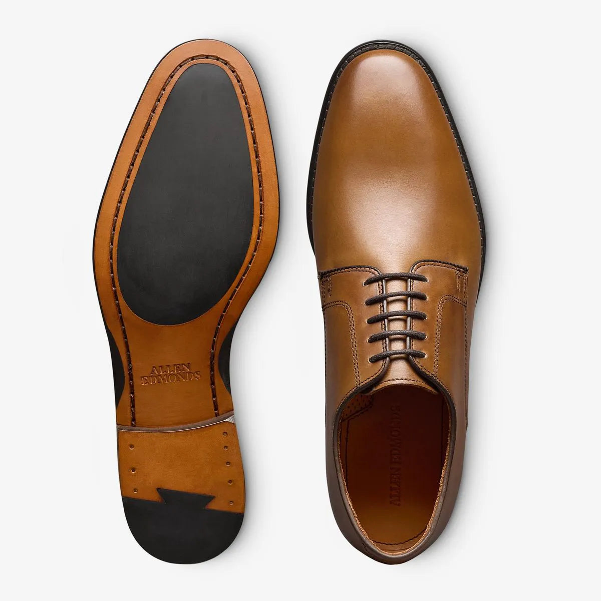 Smith Plain-toe Derby Dress Shoe - Walnut Leather