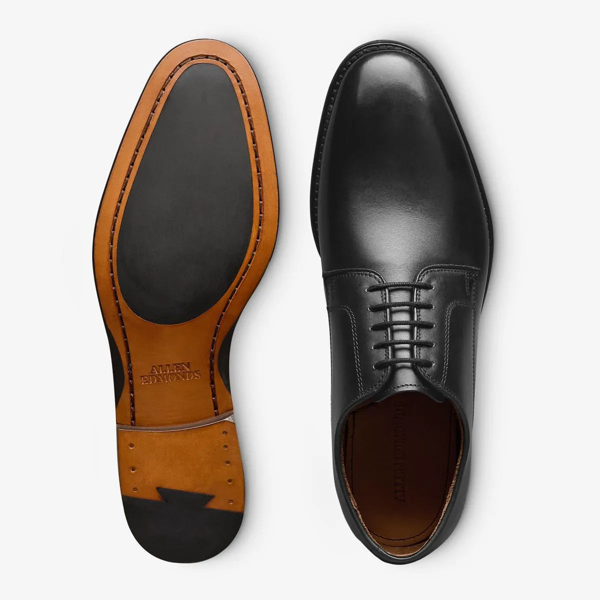 Smith Plain-toe Derby Dress Shoe - Black Leather