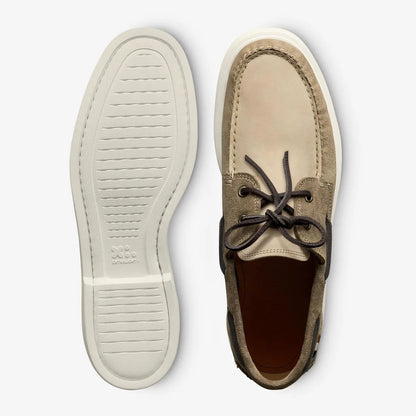 Panama Boat Shoe - Bone / Tobacco Leather
