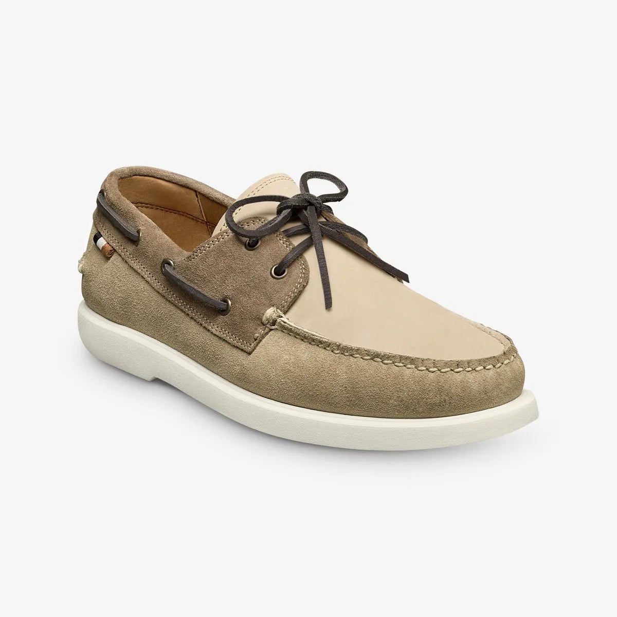 Panama Boat Shoe - Bone / Tobacco Leather
