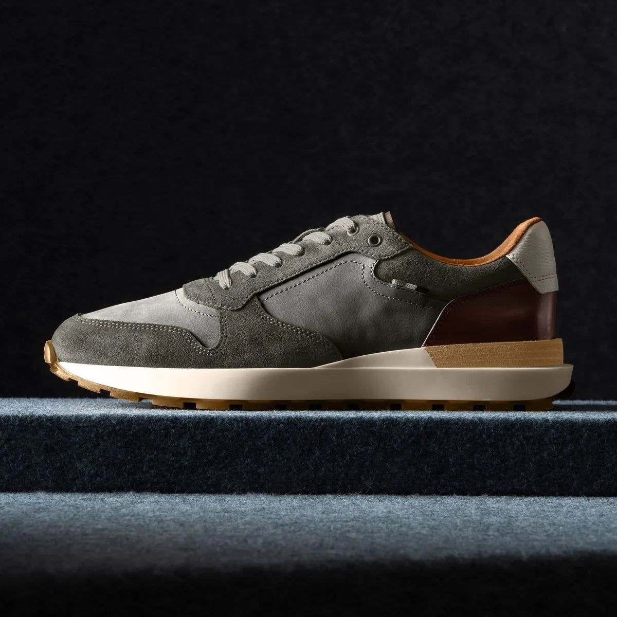 Lionel Lace-up Sneaker - Grey Suede