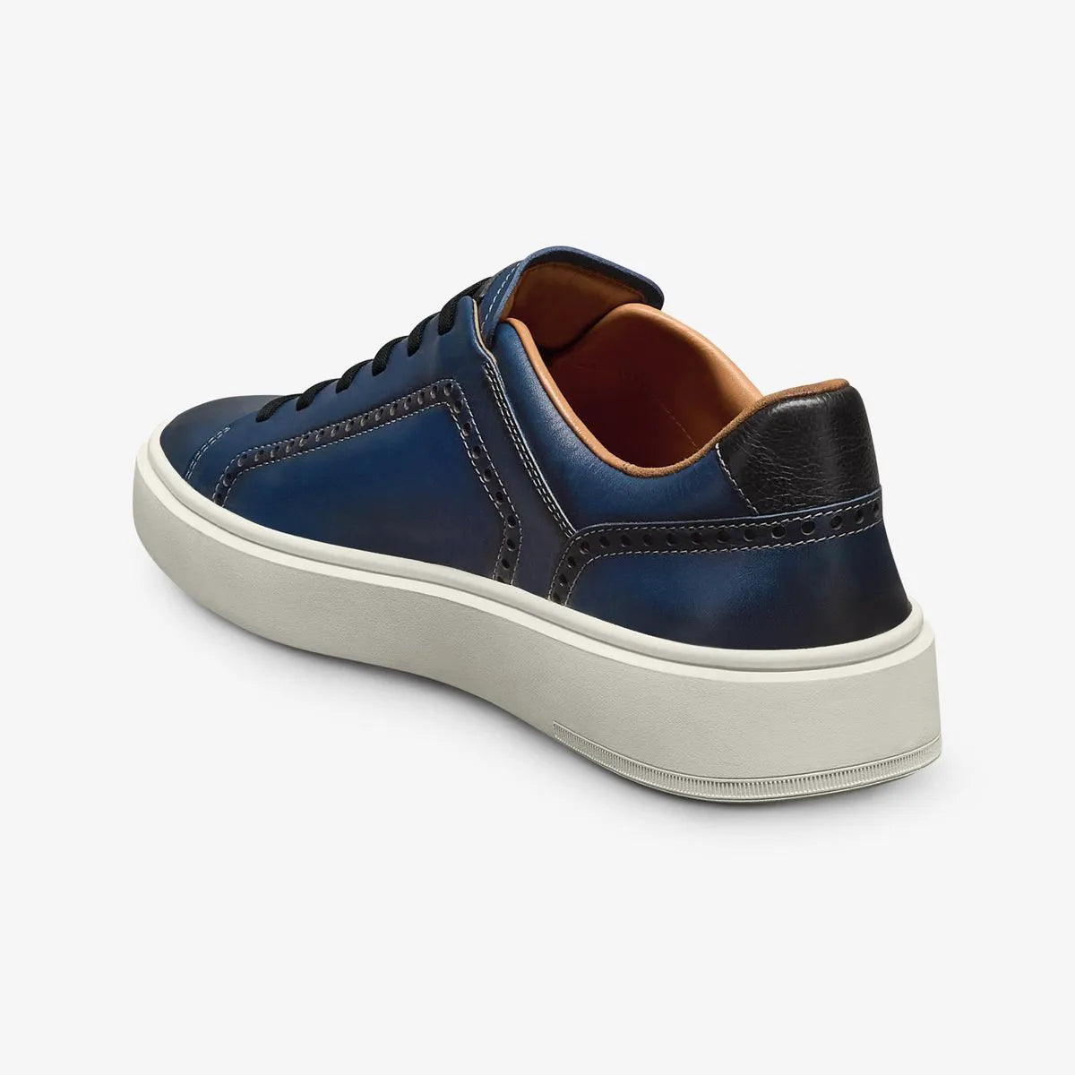 Oliver Slip-on Stretch-lace Brogue Sneaker - Navy Leather