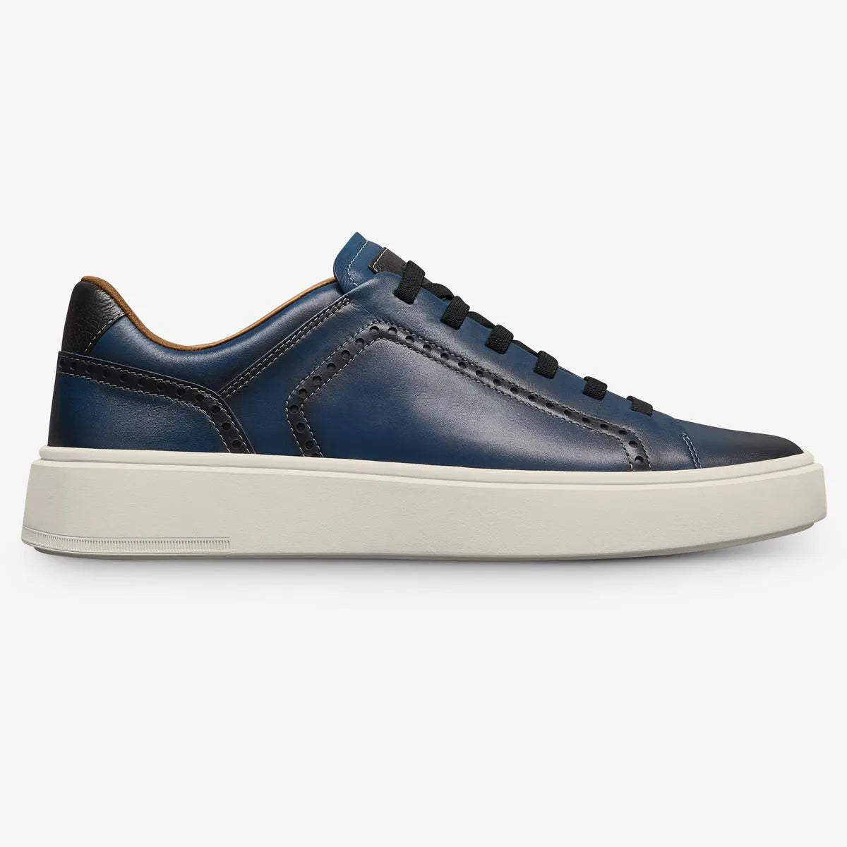 Oliver Slip-on Stretch-lace Brogue Sneaker - Navy Leather