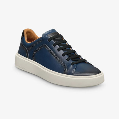 Oliver Slip-on Stretch-lace Brogue Sneaker - Navy Leather