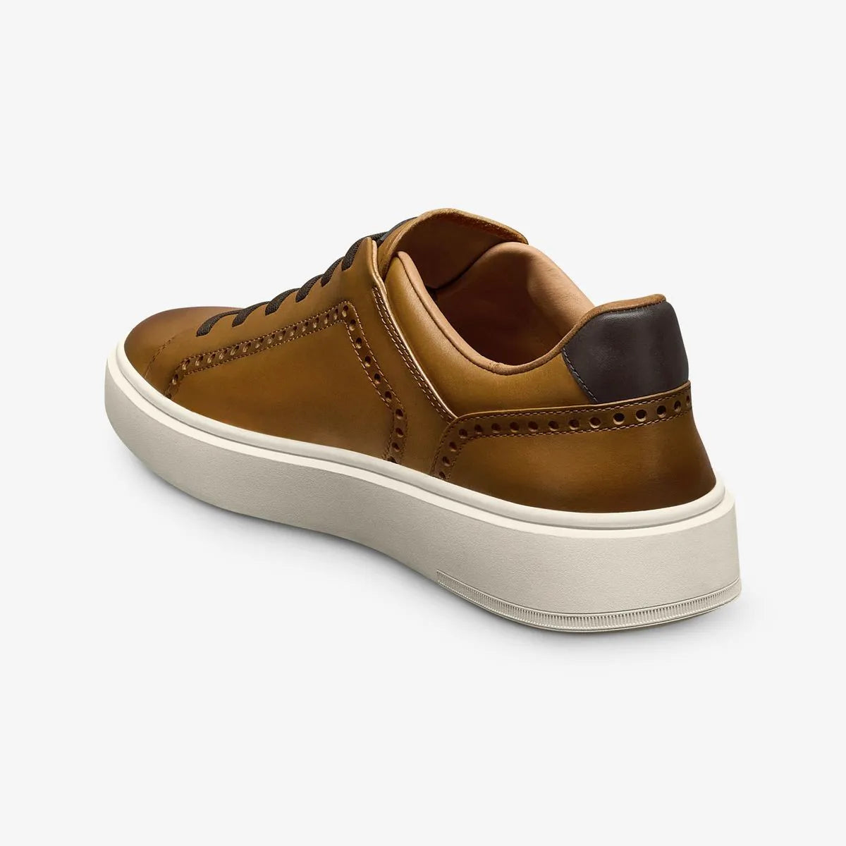 Oliver Slip-on Stretch-lace Brogue Sneaker - Walnut Leather