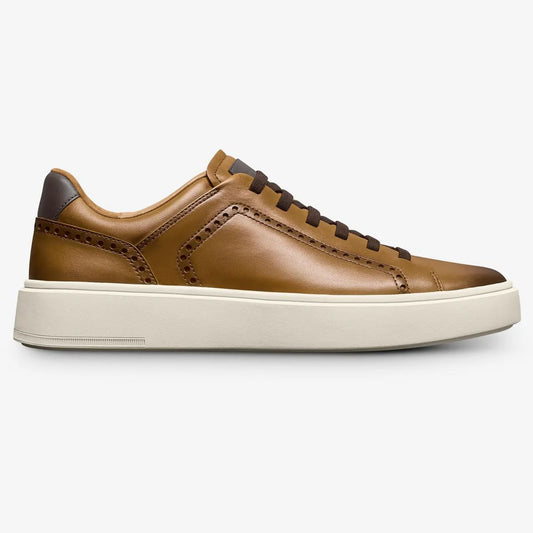 Oliver Slip-on Stretch-lace Brogue Sneaker - Walnut Leather