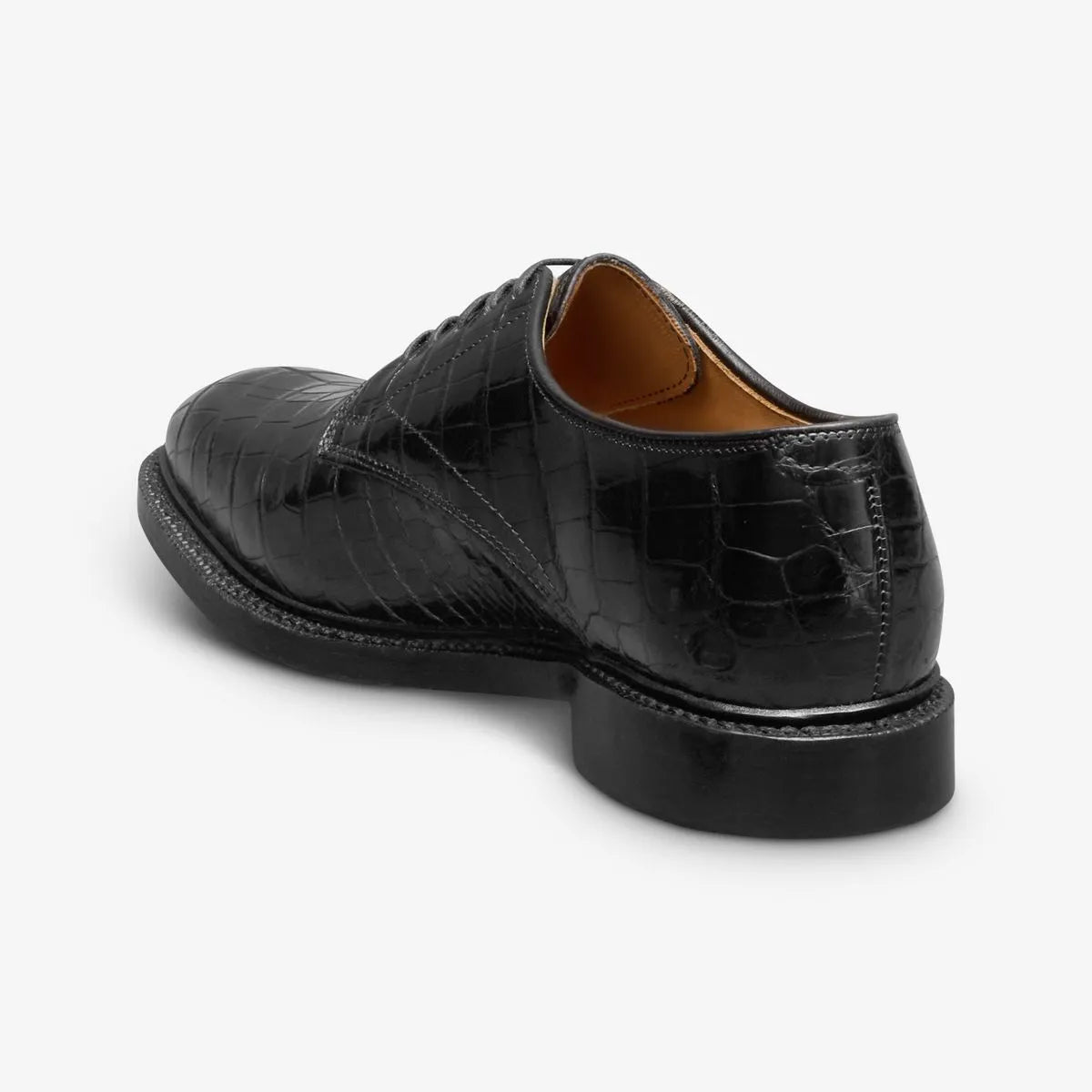 Maxwell Reserve Plain-toe Derby Dress Shoe - Black Genuine Crocodile