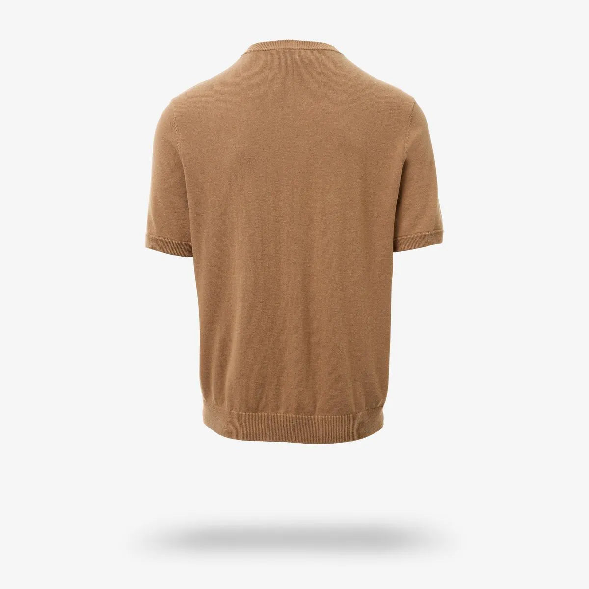 Short Sleeve Sweater T-shirt - Camel