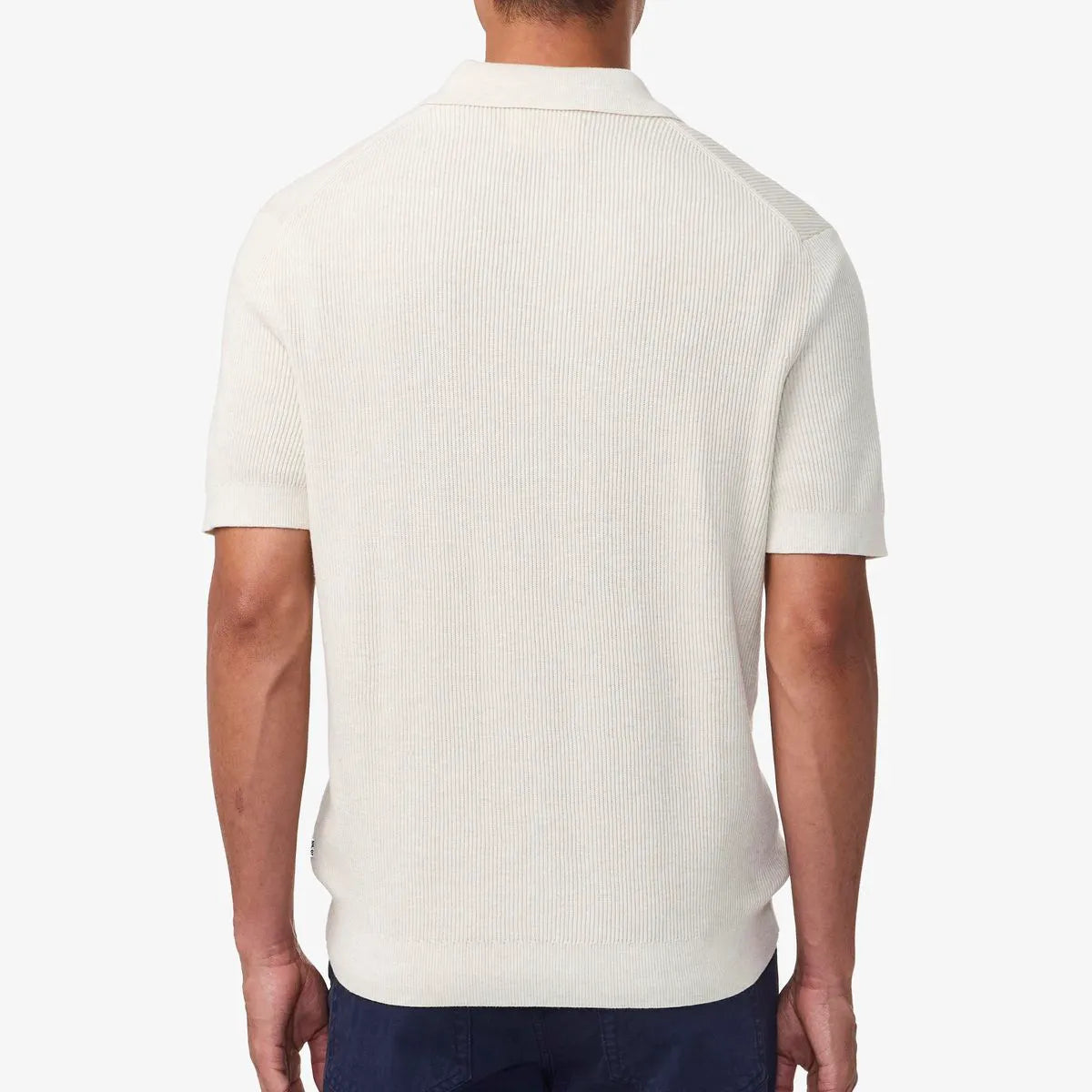 NN07 Hansie Zip-up Polo - Ivory