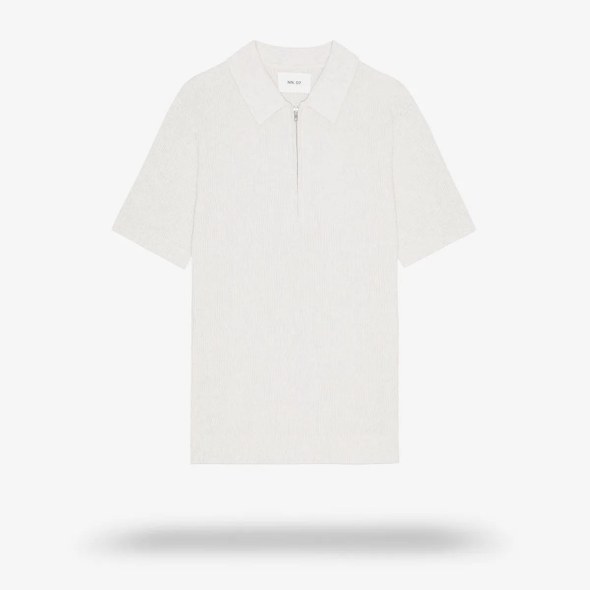 NN07 Hansie Zip-up Polo - Ivory