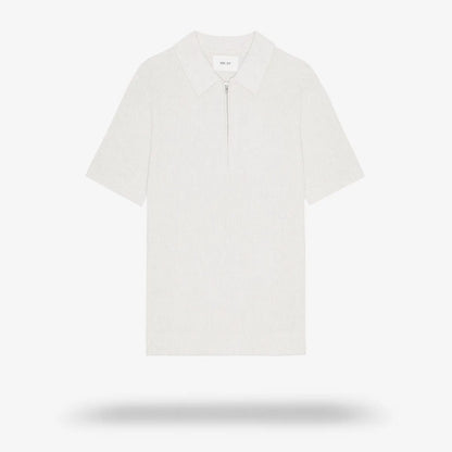 NN07 Hansie Zip-up Polo - Ivory