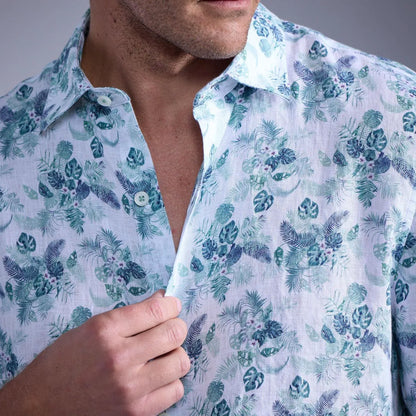Bugatchi Orson Linen Shirt - Mint