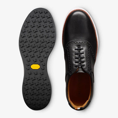 Straits Saddle Golf Shoe - Black Leather