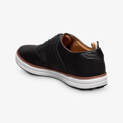 Straits Saddle Golf Shoe - Black Leather