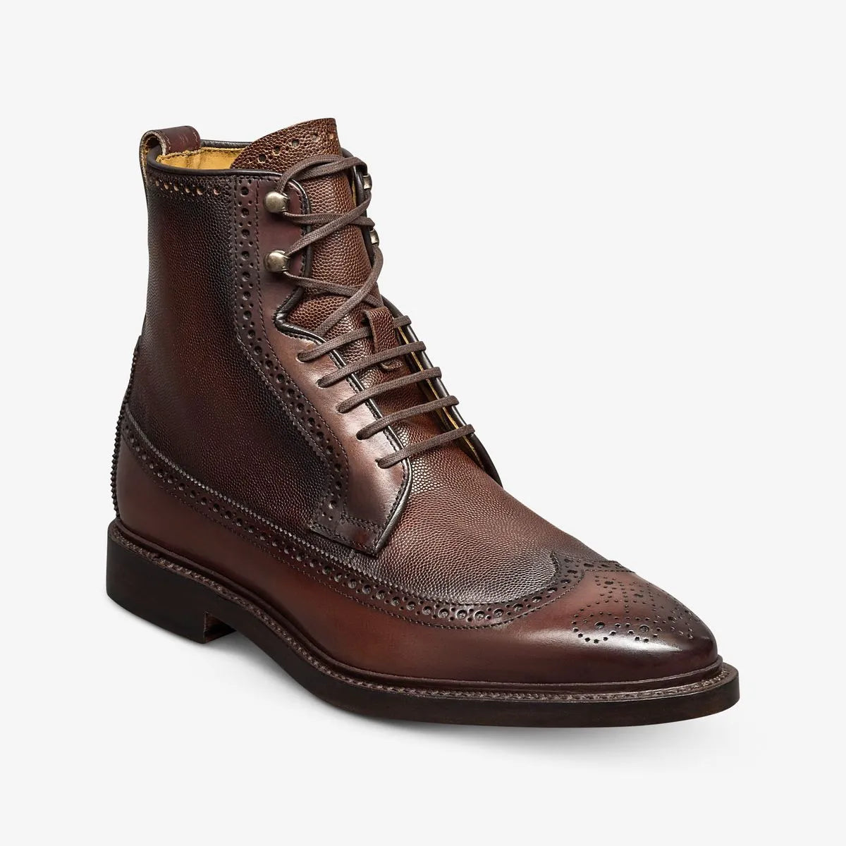 Maddox Reserve Wingtip Dress Boot - Chili Caviar Grain Leather