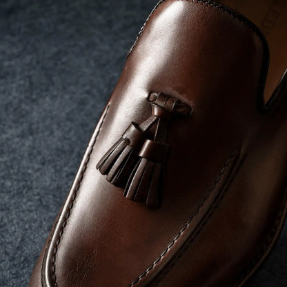 Randolph Tassel Loafer - Chili Leather