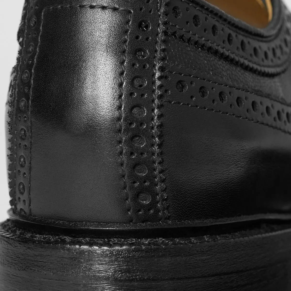 Mason Reserve Wingtip Derby Dress Shoe - Black Caviar Grain Leather
