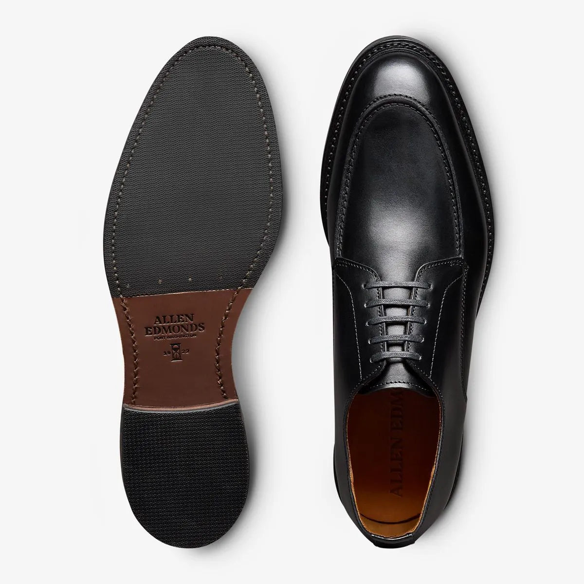 Rivington Apron-toe Derby Dress Shoe - Black Leather