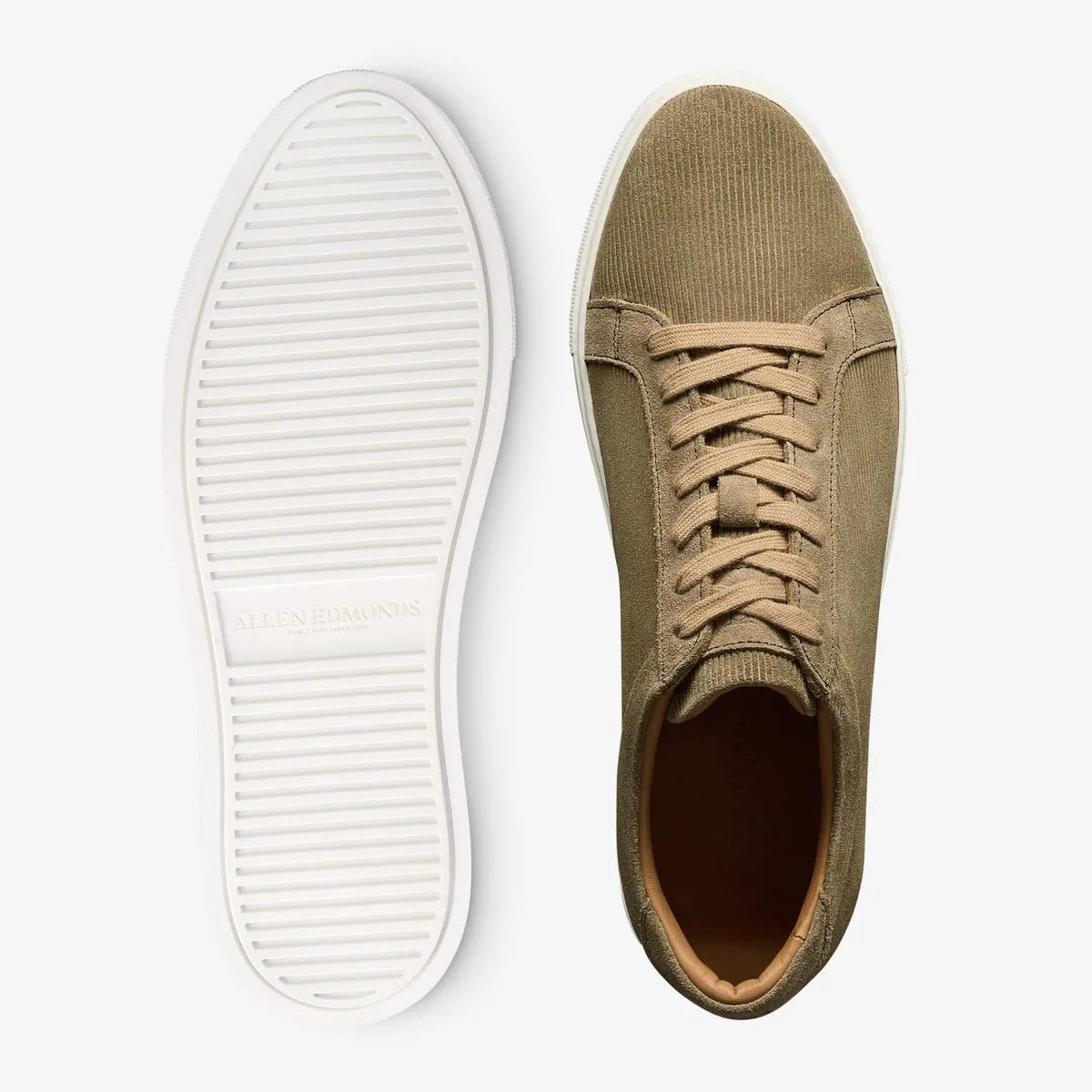 Courtside Lace-up Sneaker - Tobacco Corduroy Texture Suede