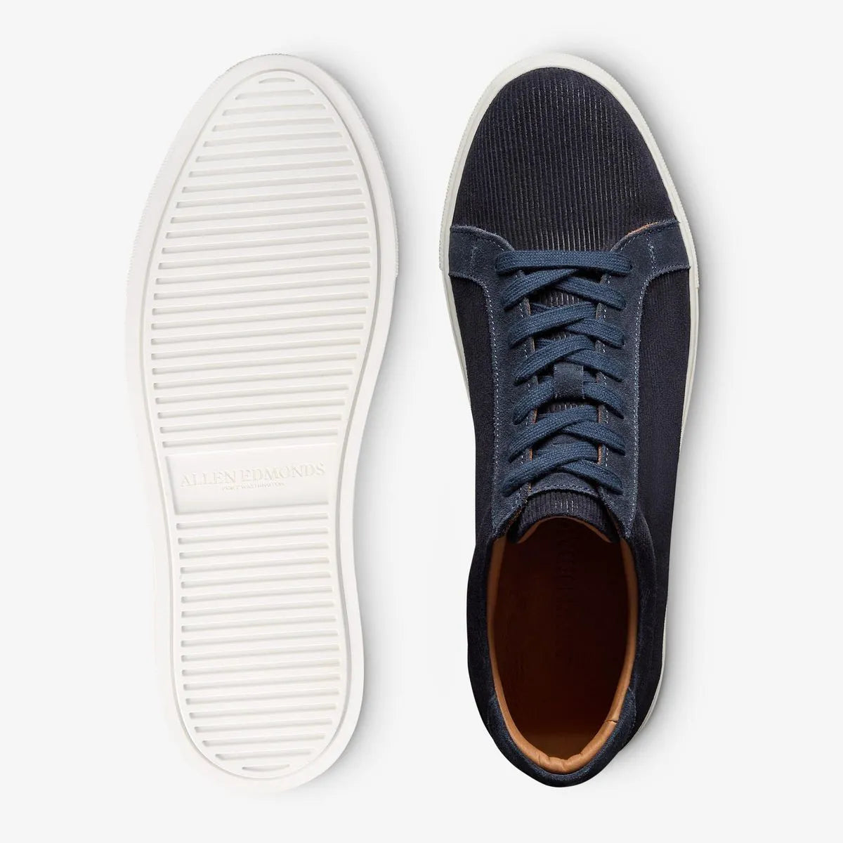 Courtside Lace-up Sneaker - Navy Corduroy Texture Suede