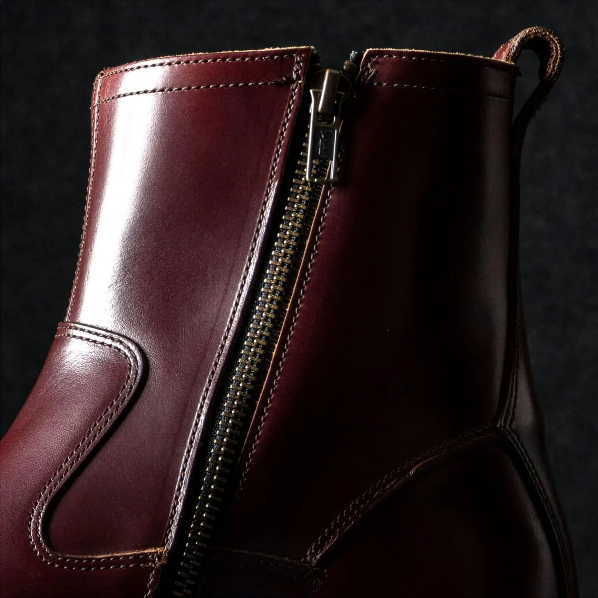 Tompkins Zip-up Boot - Burgundy Leather