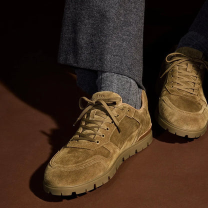 Vail Lug Sneaker - Curry Suede