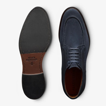 Rivington Apron-toe Derby Dress Shoe - Navy Suede