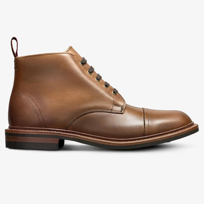 Patton Weather-ready Cap-toe Boot with Dainite Rubber Sole - Pecan Leather