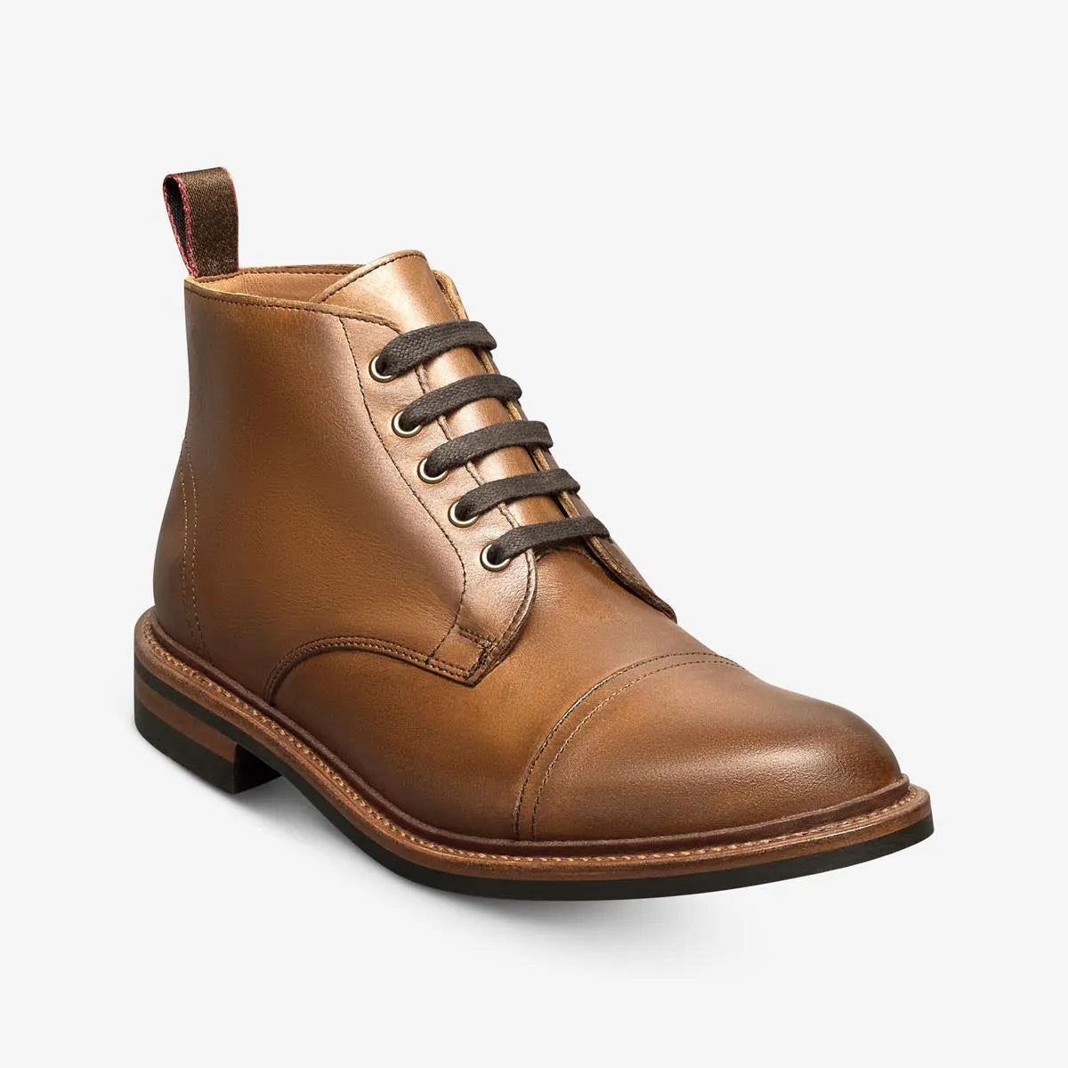 Patton Weather-ready Cap-toe Boot with Dainite Rubber Sole - Pecan Leather