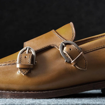 Randolph Monk Strap Dress Shoe - Walnut Leather