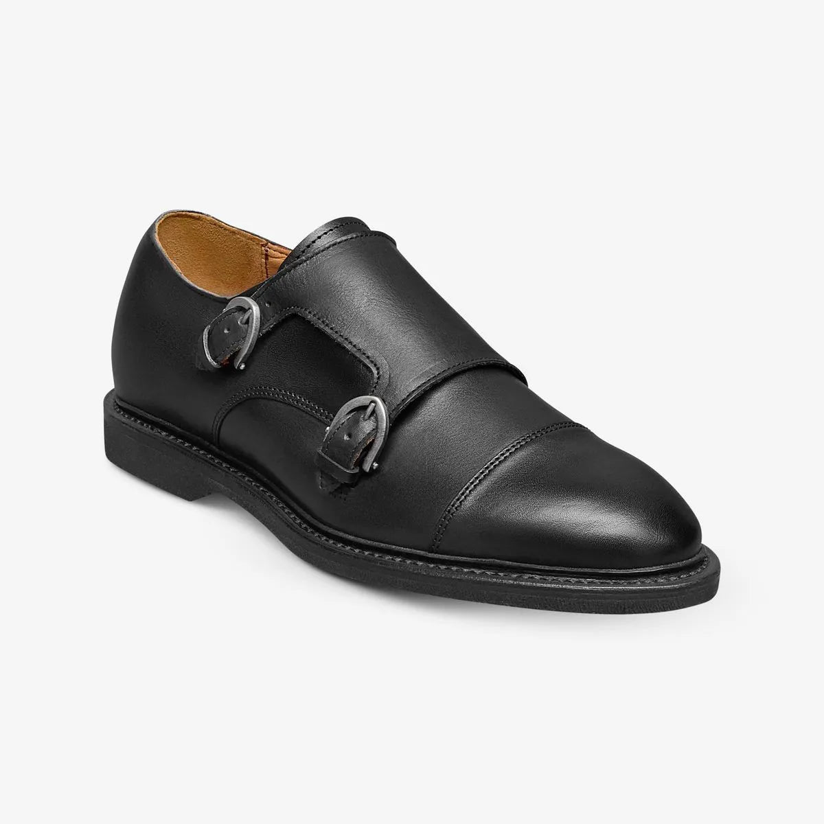 Kingston Verse Double Monk Strap Dress Shoe - Black Leather